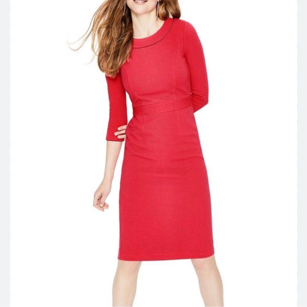 Boden mia ottoman dress coral